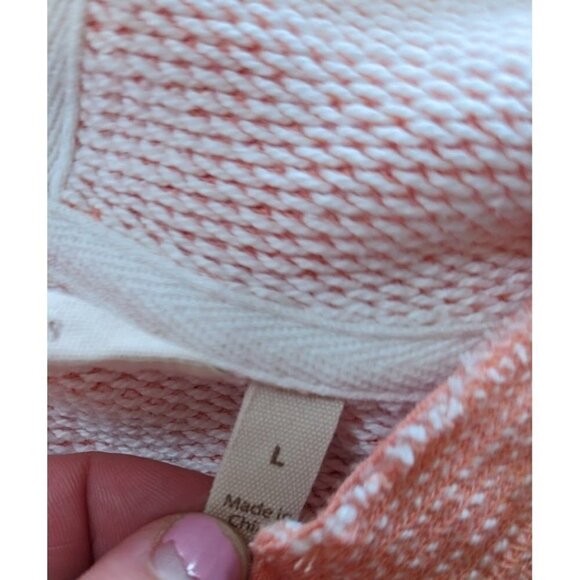 Soft Surroundings Women's Bali Beach Hooded Pull Over Top Large 3/4 sleeve - Picture 5 of 6